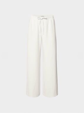 Wide Leg Drawstring Pants in White